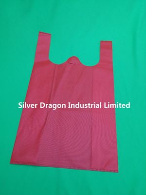 Non-woven singlet bags, red, 30*14*50cm*50gsm