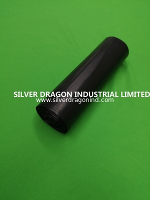 Heavy duty black HDPE bin liners/garbage bags on rolls, 84x101cm, 30 pcs per roll