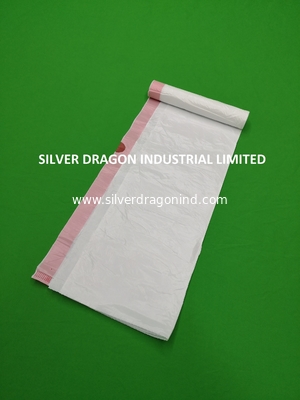 Custom drawstring garbage bags/refuse bags on rolls, different colors are available, made of LDPE/LDPE