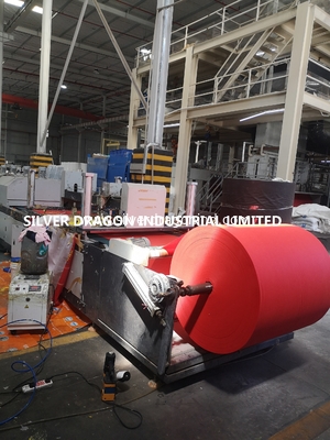 Non-woven singlet bags, red, 30*14*50cm*50gsm