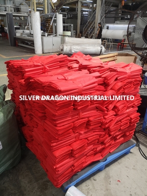 Non-woven singlet bags, red, 30*14*50cm*50gsm