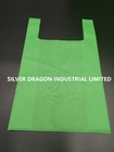 XL Non-woven vest shopping bags,Non-woven T-shirt bags,  40+18x64cm,100% virgin, eco-friendly, in green