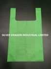 XL Non-woven vest shopping bags,Non-woven T-shirt bags,  40+18x64cm,100% virgin, eco-friendly, in green