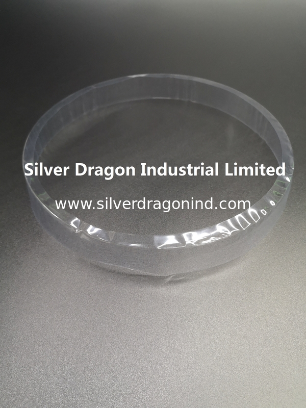 Clear PVC Shrink Round Preformed seals with blue tint , 412mm LF X 35+10mm X 0.05mm