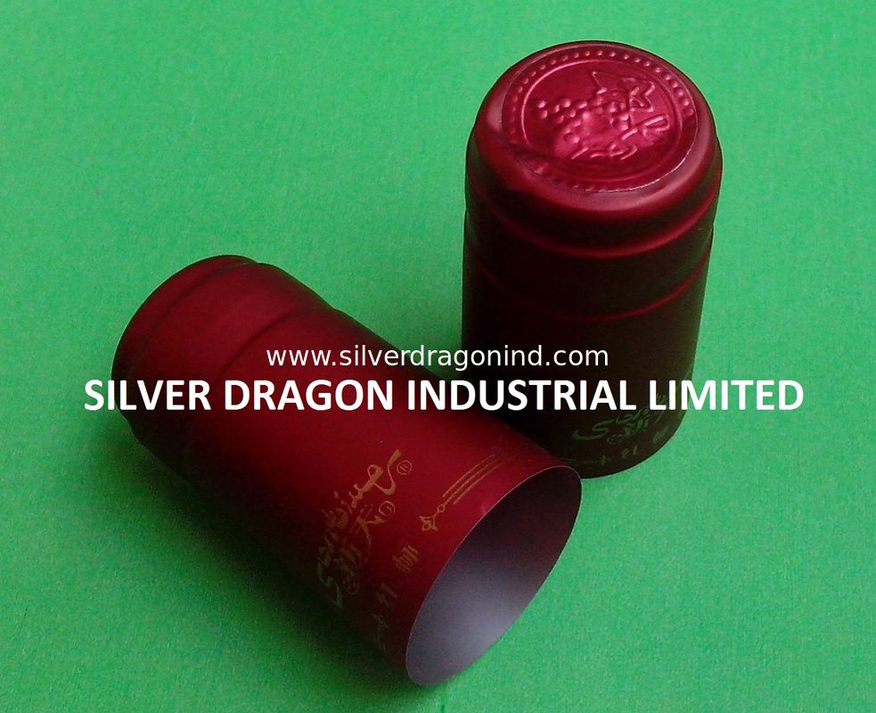 PVC SHRINKABLE WINE CAPSULE WITH LOGO PRINTED