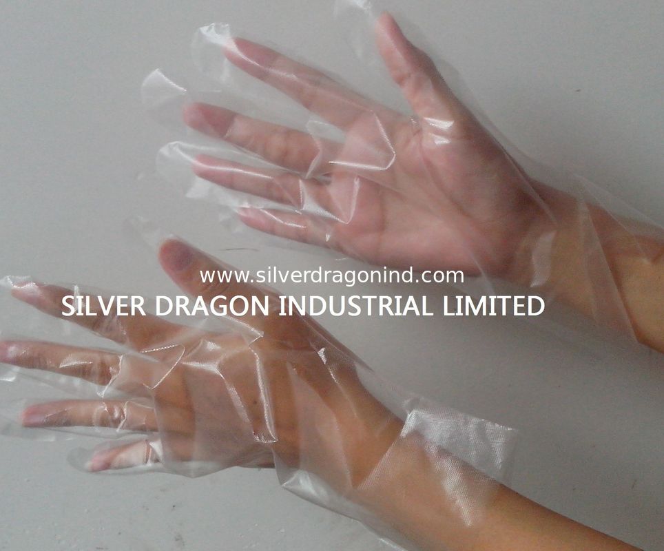 Clear Disposable gloves, embossed, Size S,M,L