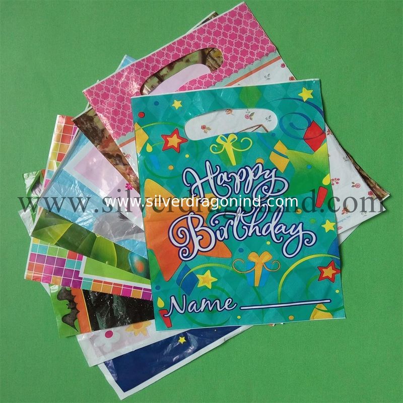 Well-printed Plastic Carrier Bag with die cut handle for shopping use