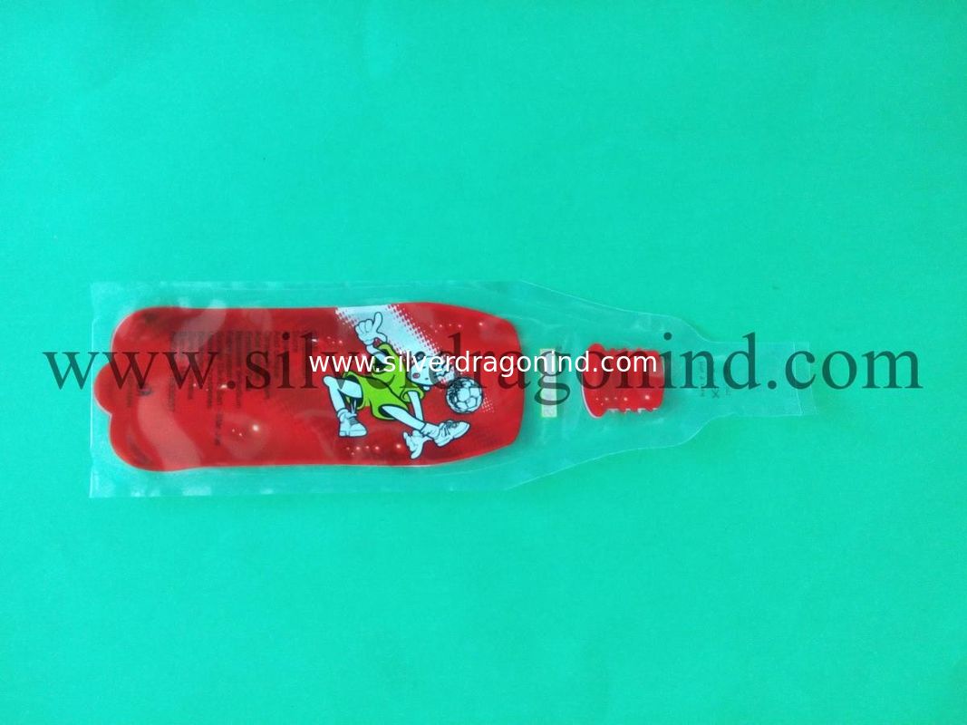 Vivid plastic tube bag for juice packing