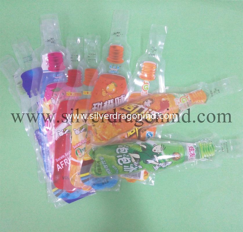 Beverage Plastic bag with Bottle shape