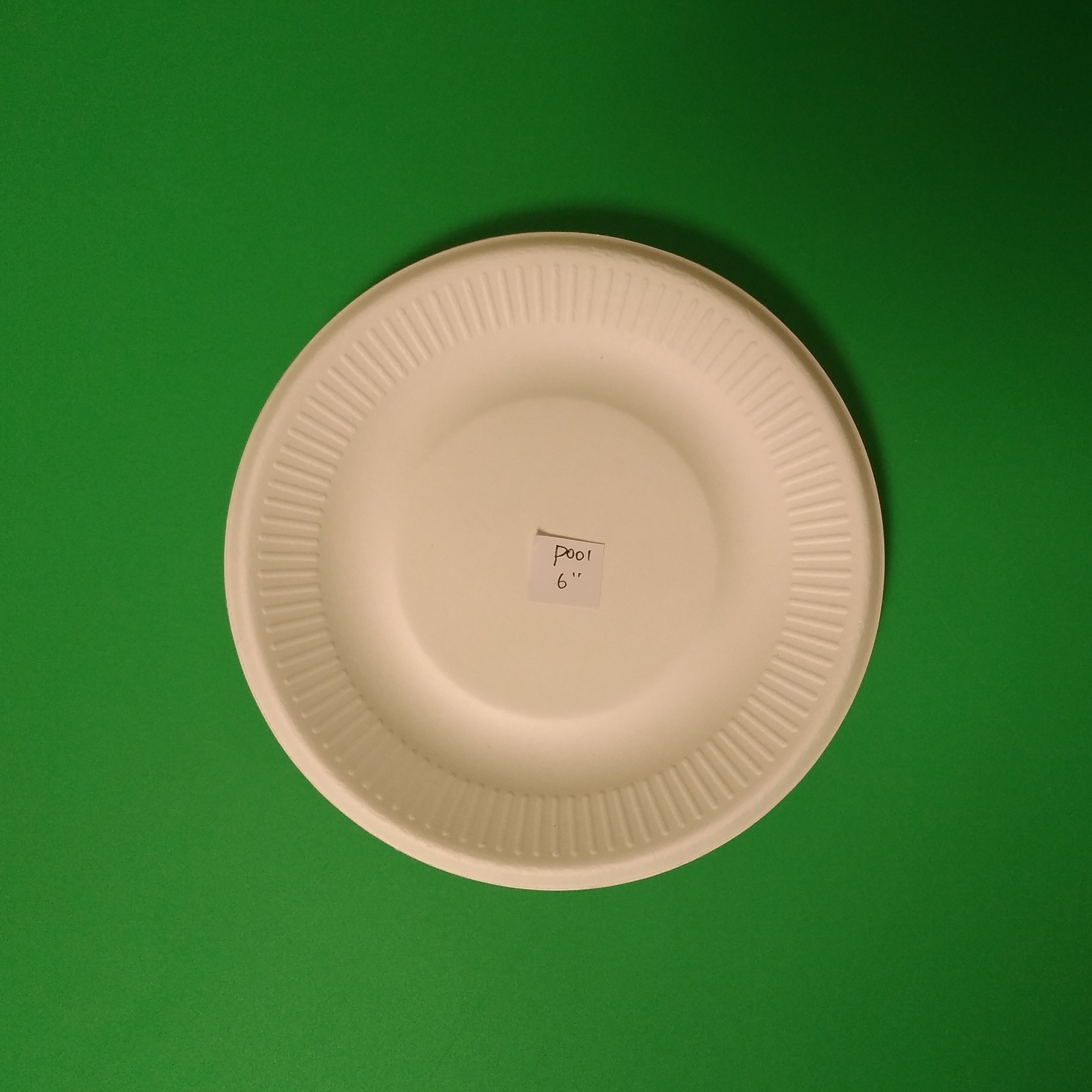 Disposable Sugarcane Pulp Paper lace plate, 6 inch Bagasse round lace