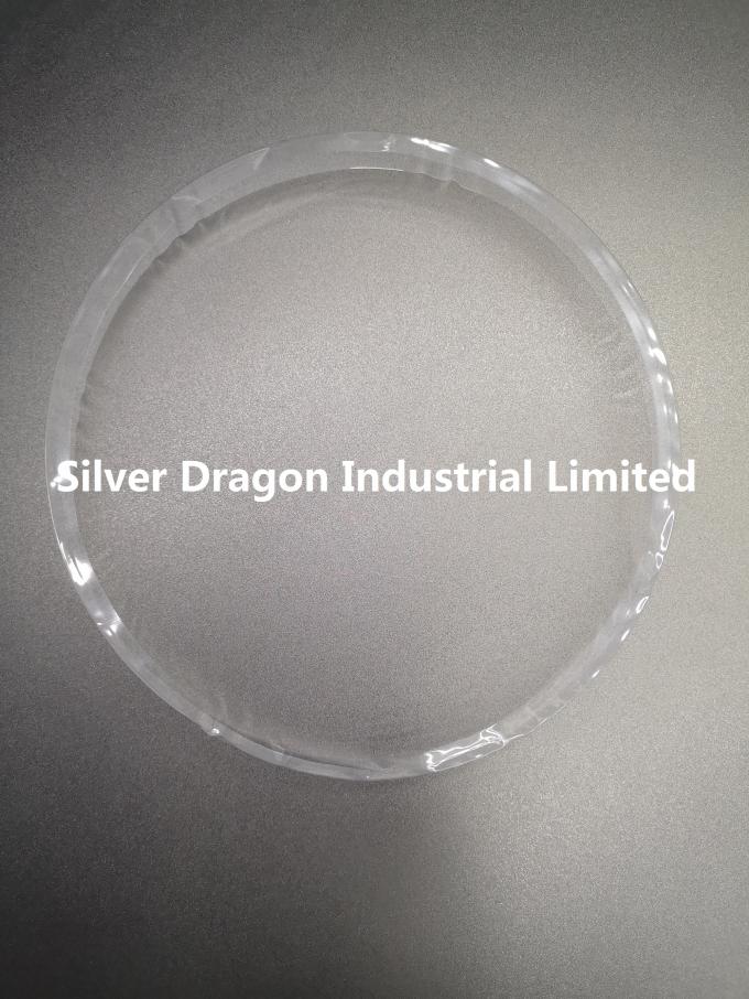 Clear Round Preformed PVC Shrink bands with blue tint , 412mm LF X 35 ...