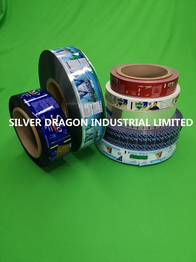 Manual use/automatic machine use PET/PVC heat shrinkable sleeve bottle labels with custom printing